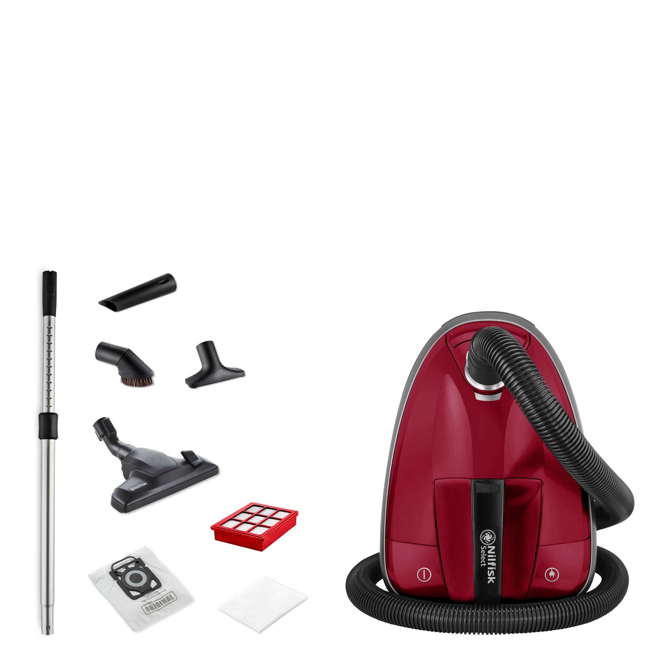 Select pölynimuri, Tummanpunainen, 450 W