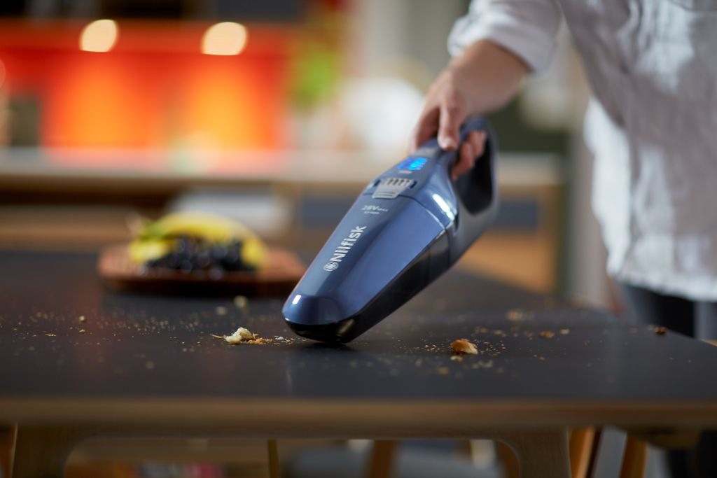 Quick handhållen sladdlös dammsugare, Blå 28 V