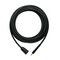 Black 7m high pressure washer hose by UK featuring a coiled form with connector nozzles at each end.
