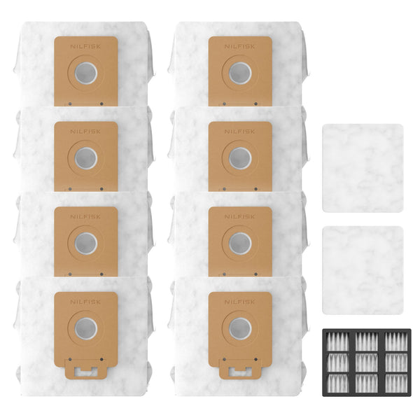 Pack de bolsas de polvo, filtro y prefiltro para aspiradoras, 8+2+1 unidades