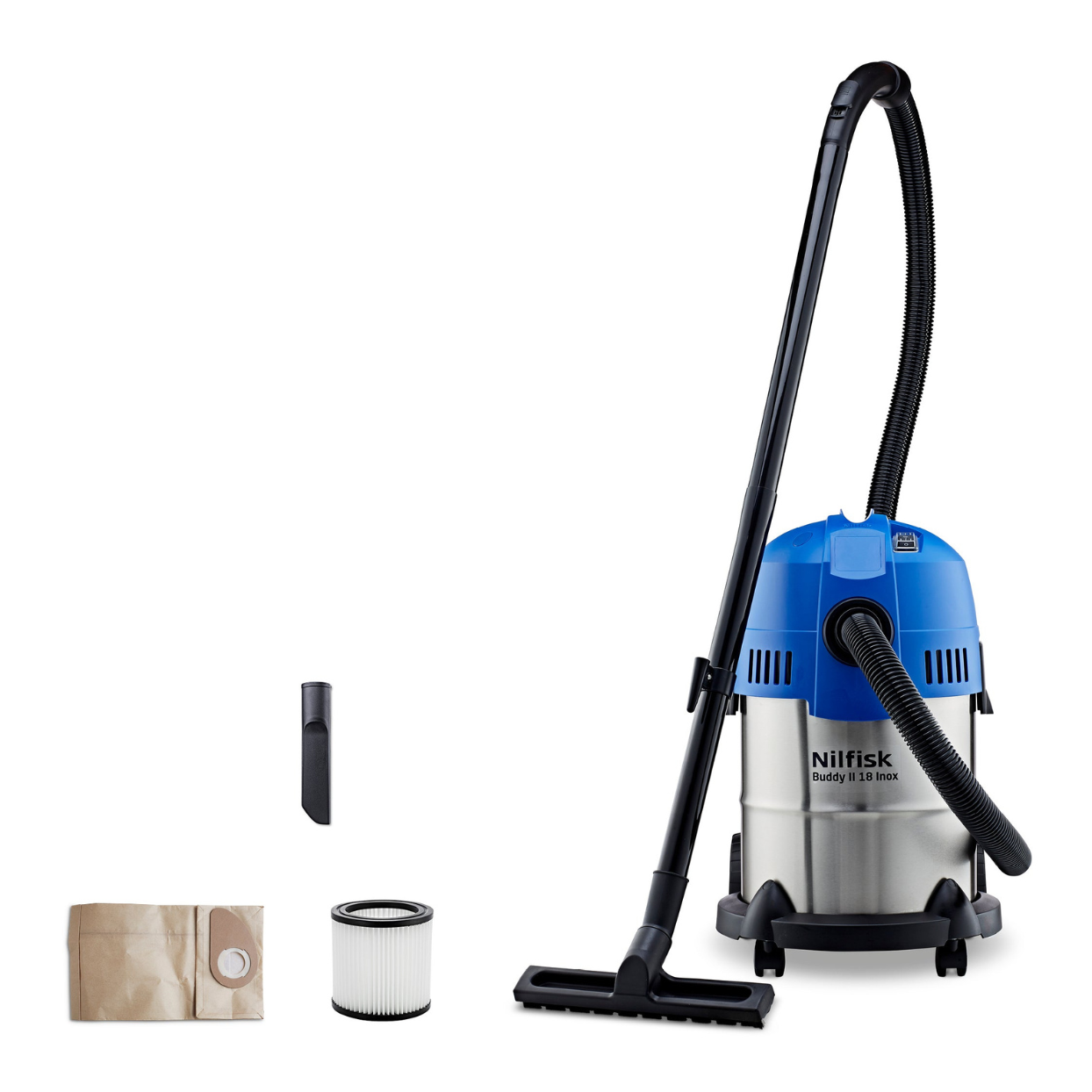 Buddy II 18 Inox Aspirador de agua y polvo, 1200 W