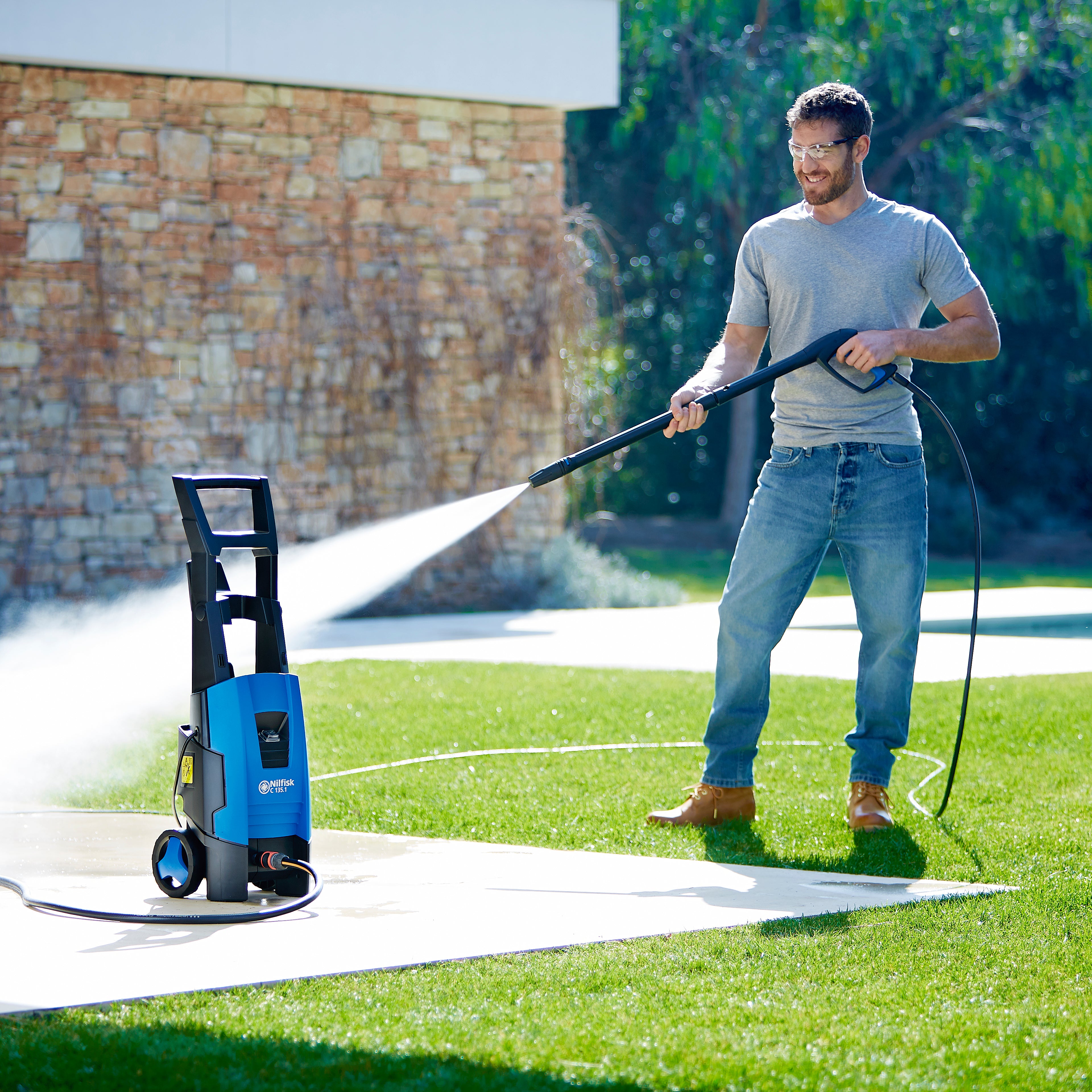 Mangueira de 5 metros para lavadoras de alta pressão.