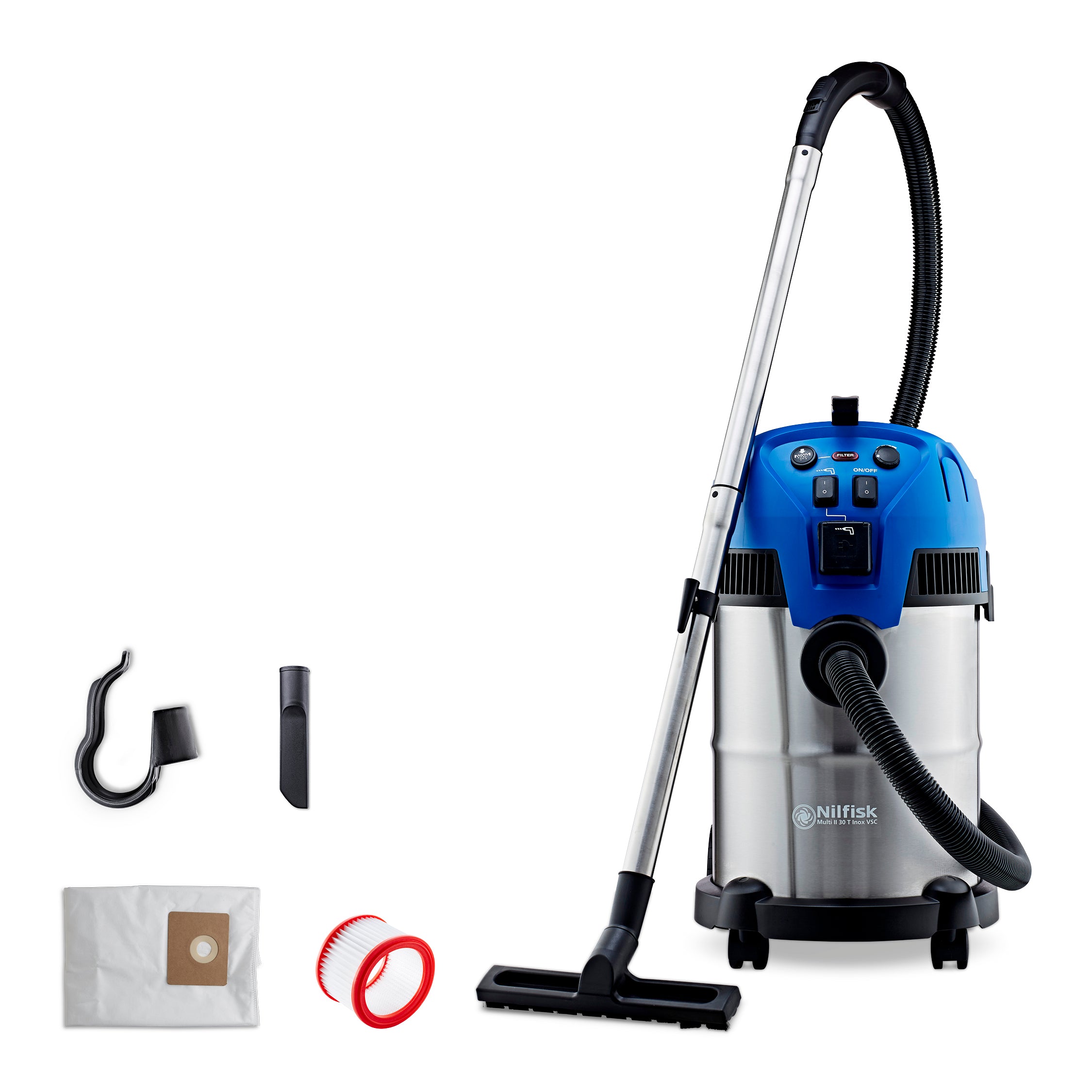 Multi II 30 T Inox Aspirateur eau et poussière, 1400 W